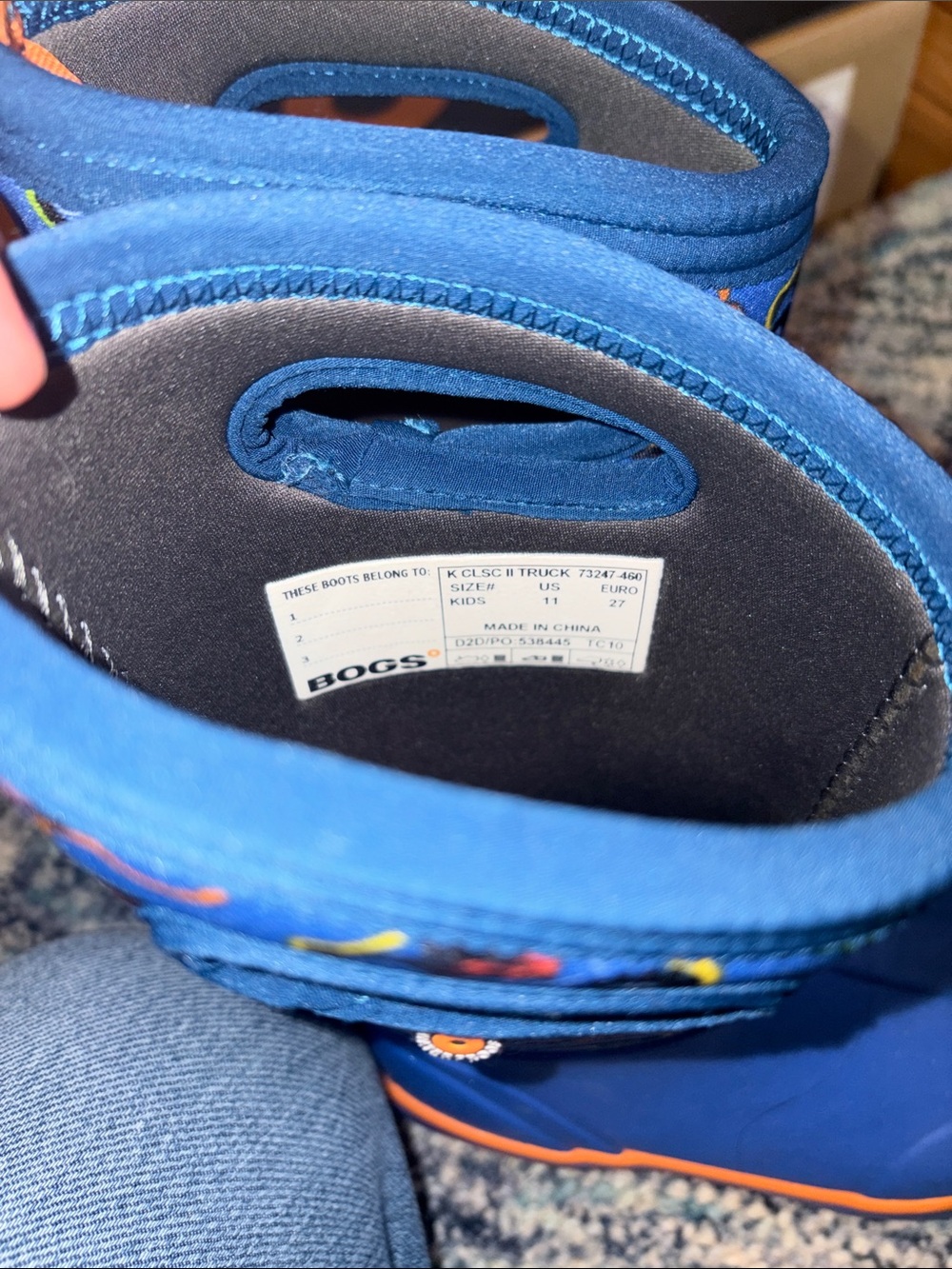Bogs Kids Blue and Orange Monster Truck Boots - Picture 6 of 7